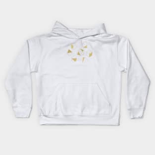 Gold Dice on Brown Kids Hoodie